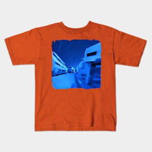 Blue ride , fast life Kids T-Shirt